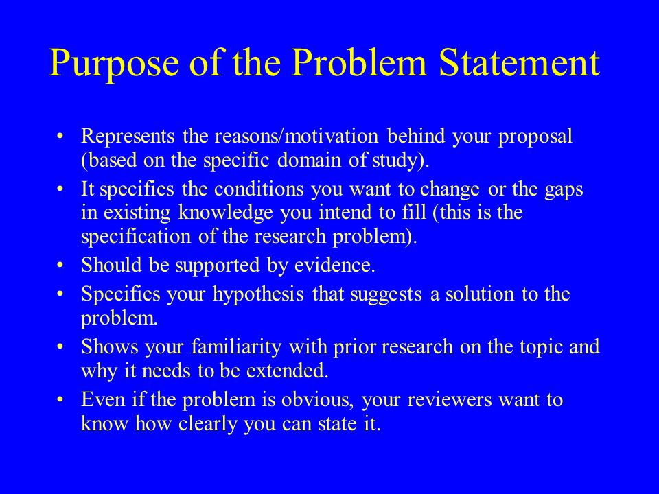 changing the purpose statement of your research proposal